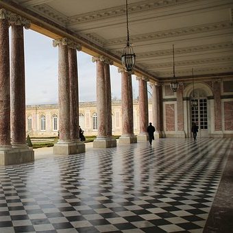 Versailles the Grand Trianon columns outside