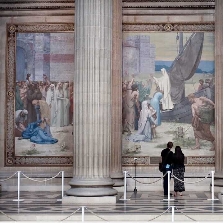 Pantheon paris sainte genevieve patron saint of the city painting