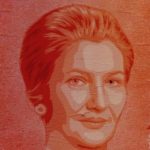 Simone veil stamp portrait